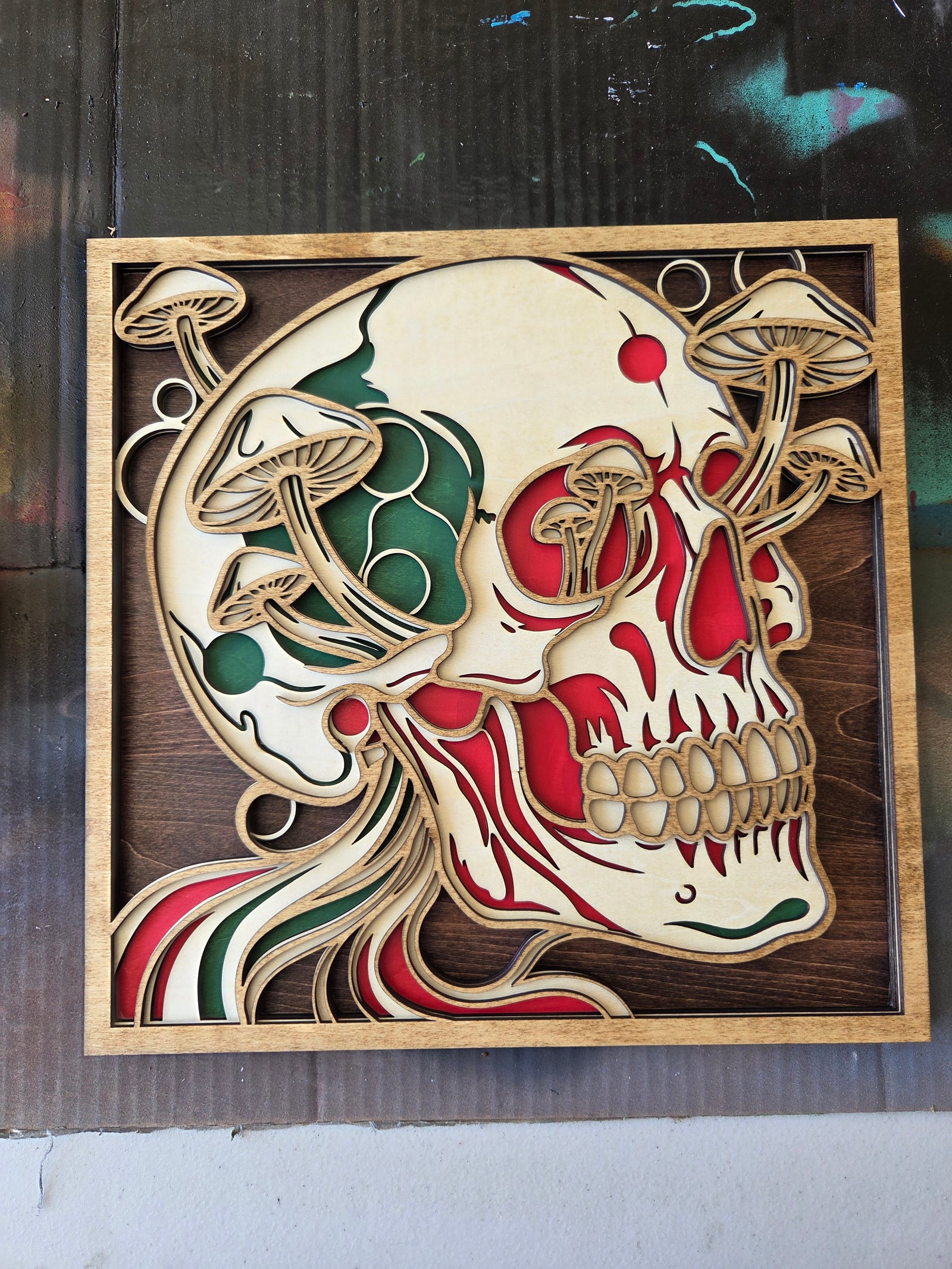 Mushrooms skull