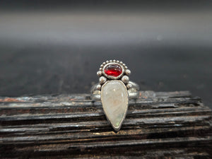 Rainbow Moonstone & Garnet