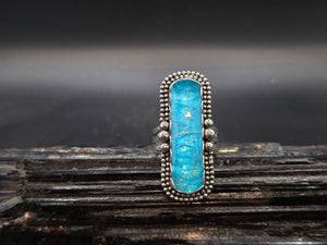 Blue Apatite Topped With A Clear Quartz