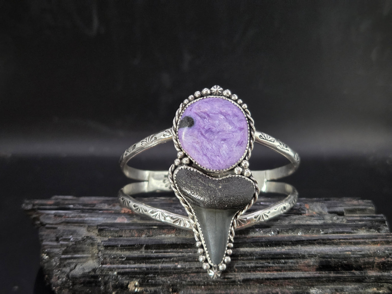 Charoite & Megladon Tooth