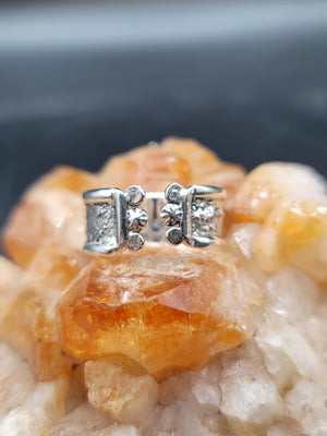 Adjustable Silver Dust Textured Ring