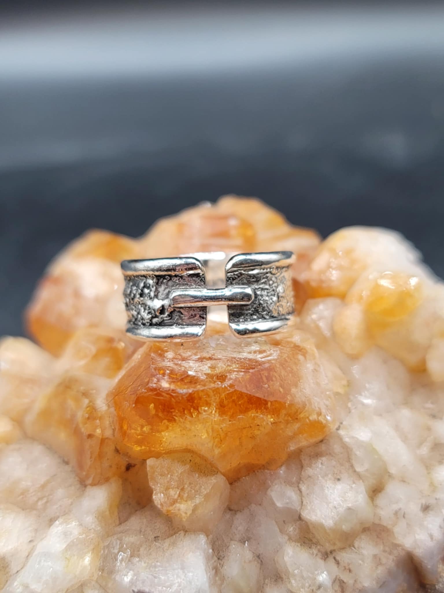 Silver Dusted Ring Band