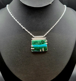 Malachite With A River Of Azurite