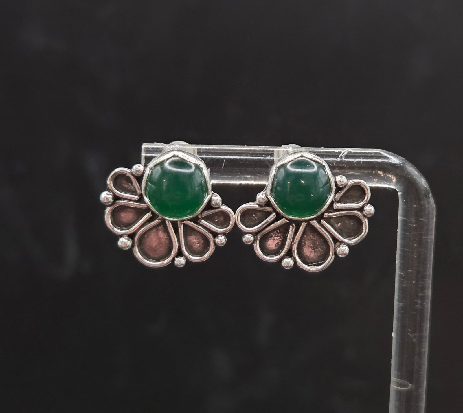 Green Onyx Studs