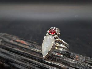 Rainbow Moonstone & Garnet