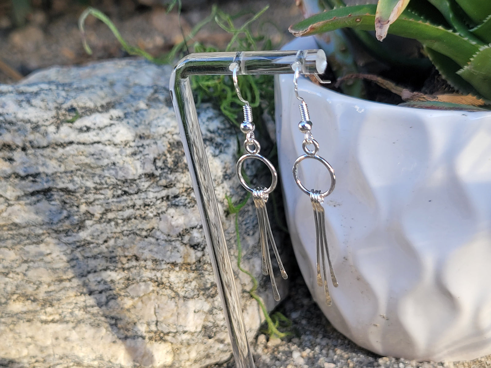 Silver Dangling Earrings
