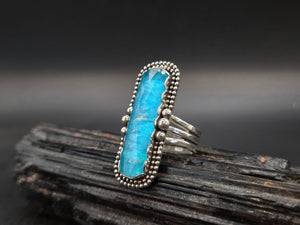 Blue Apatite Topped With A Clear Quartz