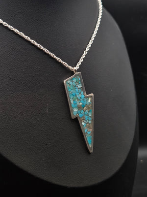Inlayed Turquoise Lighting Bolt