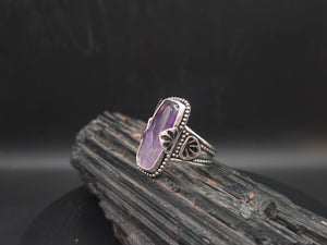 Amethyst rectangle ring
