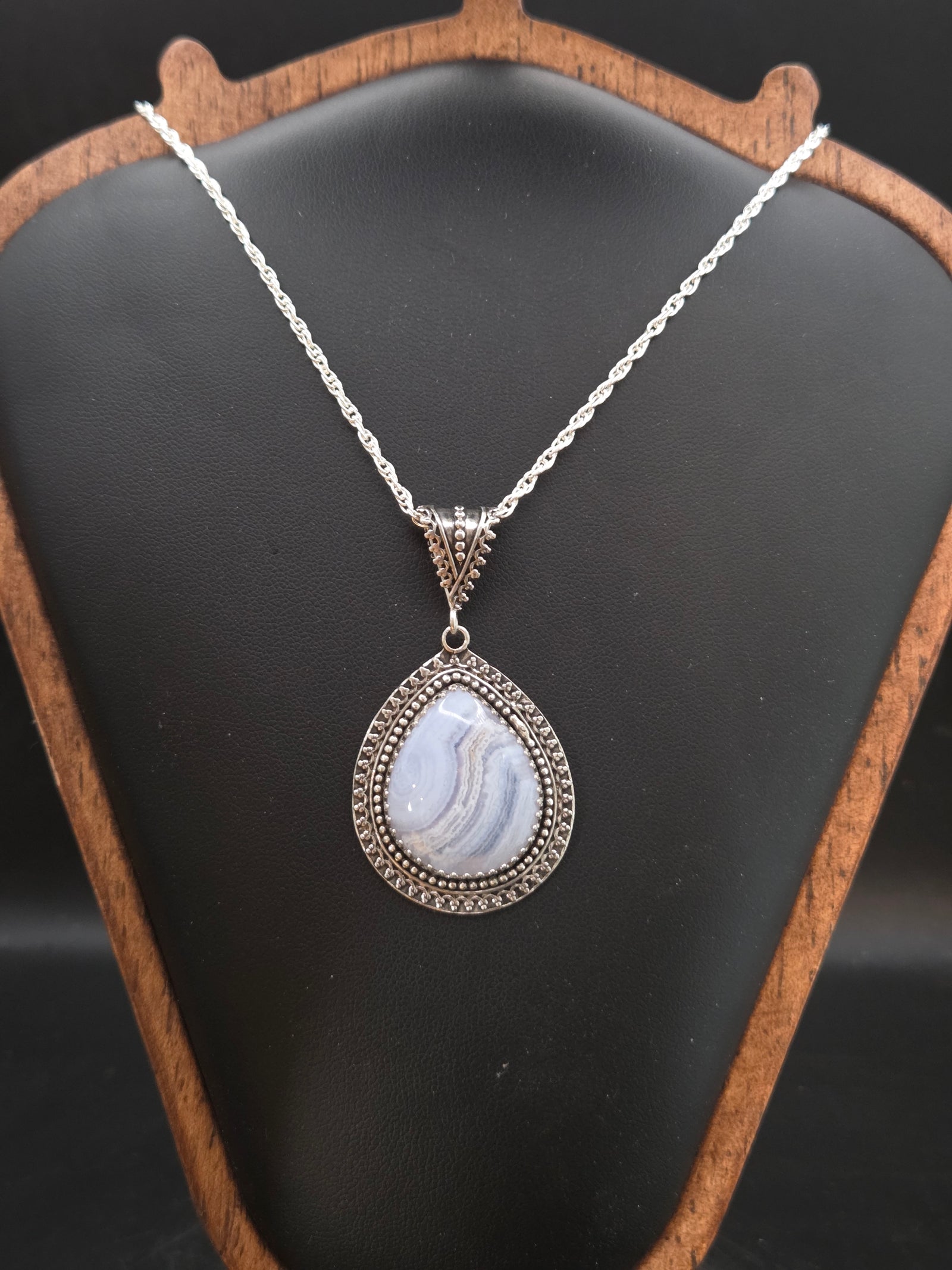 Blue Lace Agate Pendant