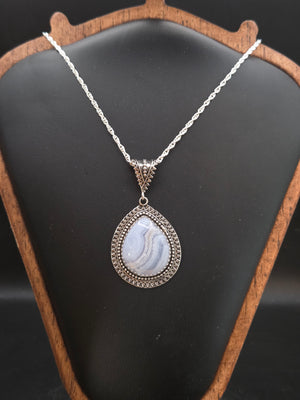 Blue Lace Agate Pendant