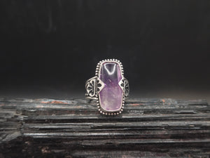 Amethyst rectangle ring