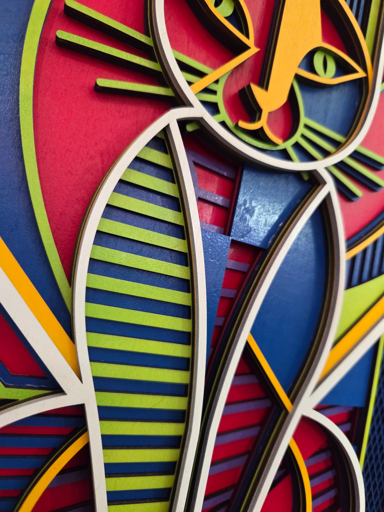 Single cat Laser art