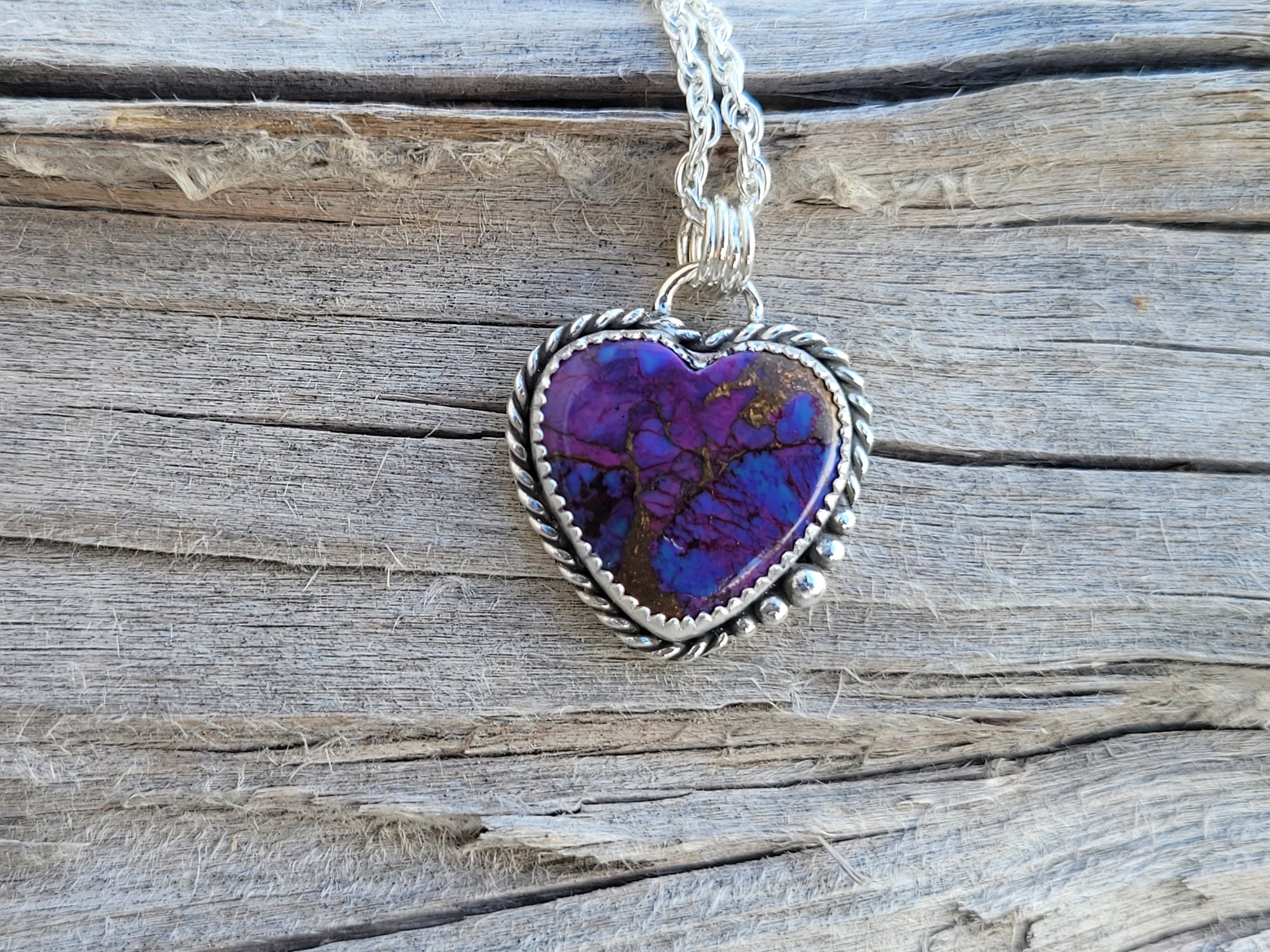 Purple Mojave Turquoise Heart