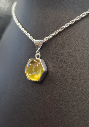 Metallic Gold With Rainbow Inlay