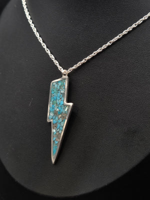 Inlayed Turquoise Lighting Bolt