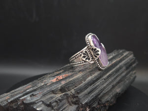 Amethyst rectangle ring