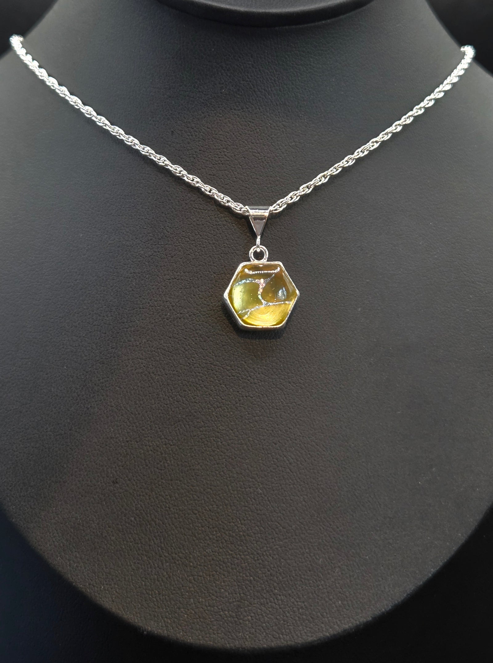 Metallic Gold With Rainbow Inlay