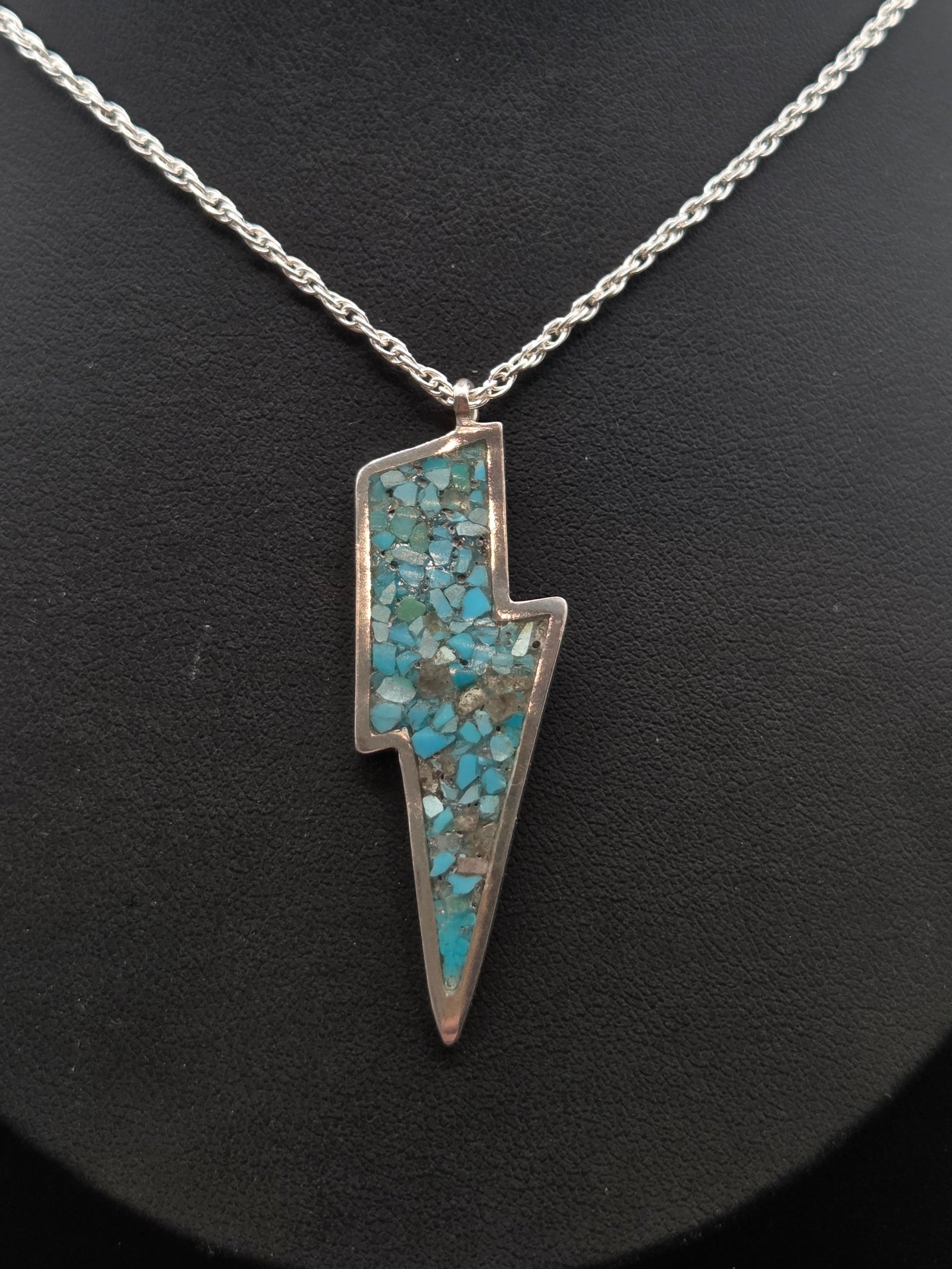 Inlayed Turquoise Lighting Bolt