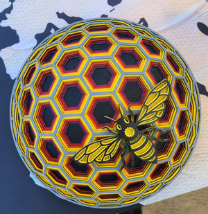 3D Bee With Hive