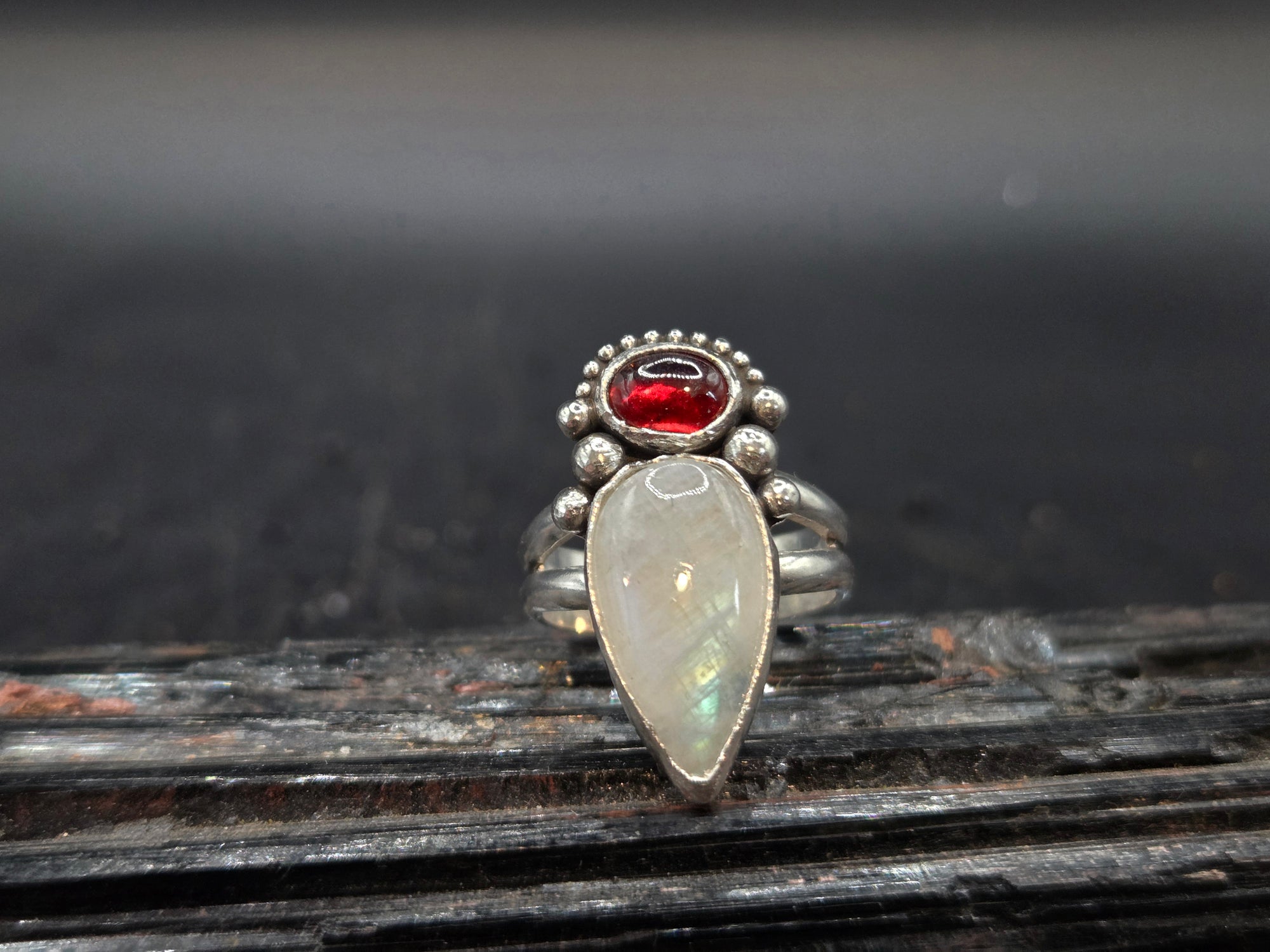 Rainbow Moonstone & Garnet