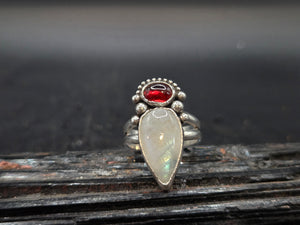 Rainbow Moonstone & Garnet