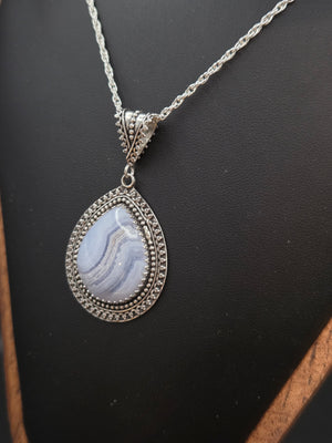 Blue Lace Agate Pendant