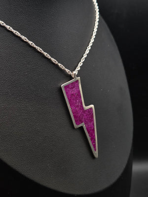 Inlayed Sugilite Lighting Bolt